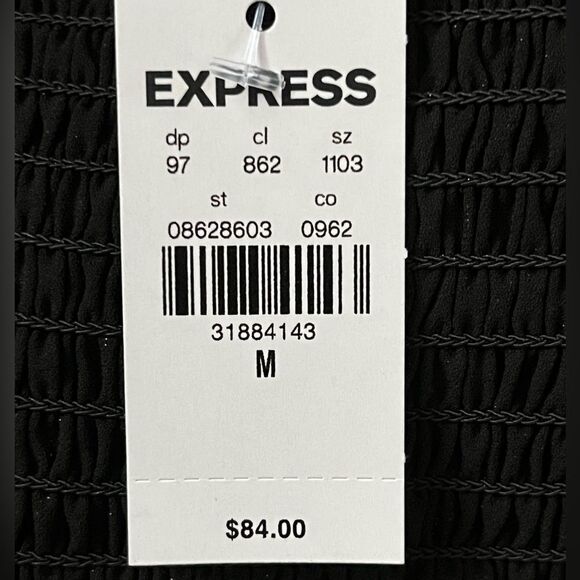 Express Metallic Pleated Cropped Top - Picture 8 of 10